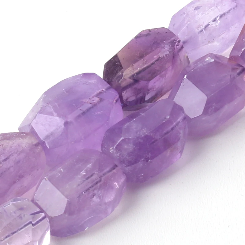 Ограненные бусины из фиолетового кристалла овальные аметисты класса ААА + для