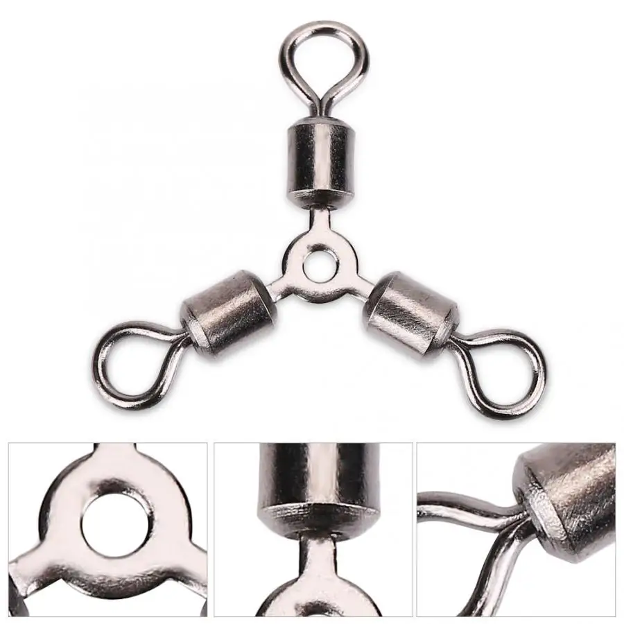 Трехходовой поворотный Соединитель 20 шт./лот 3 ходовые Вертлюги для рыбалки