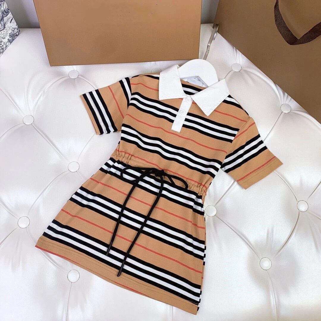 

Designer models new girls 2021 children's clothing girls short-sleeved dress summer children's college wind polo skirt girl skir