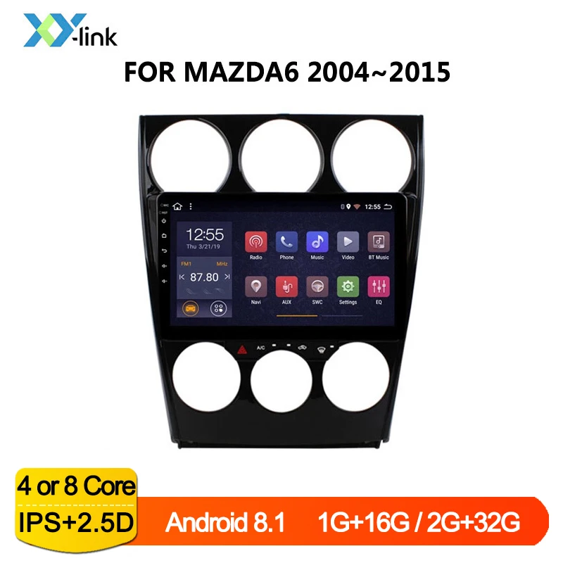 Автомобильная Мультимедийная система GPS Glonass 9 дюймов Android 8 1 навигационная для MAZDA