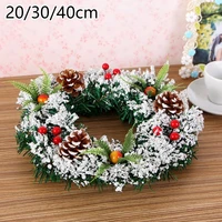 christmas garlands with artificial pine cones berries holiday front door hanging farmhouse decoration 20cm