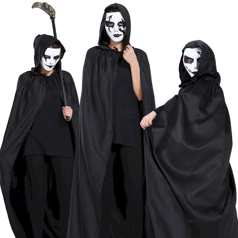 Костюм галоуина женщины и дети косплей мрачный плащ Жнеца вампир ведьма День