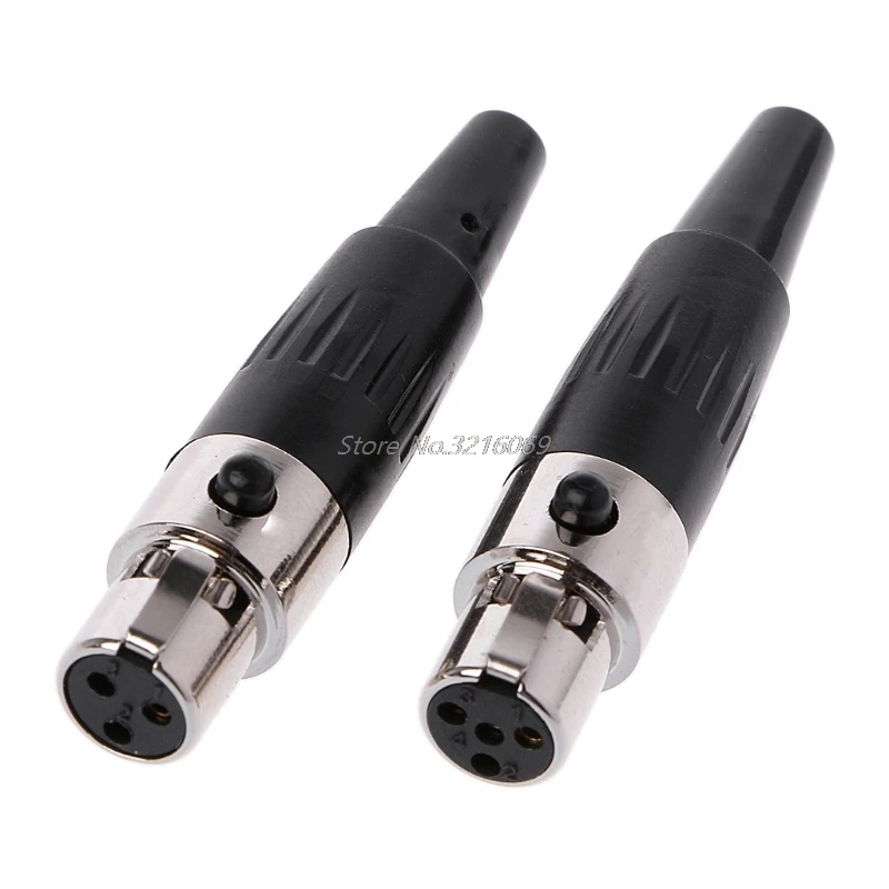 1 шт. высокое качество Mini XLR 3 4 Pin гнездовой разъем маленький Аудио Микрофон для