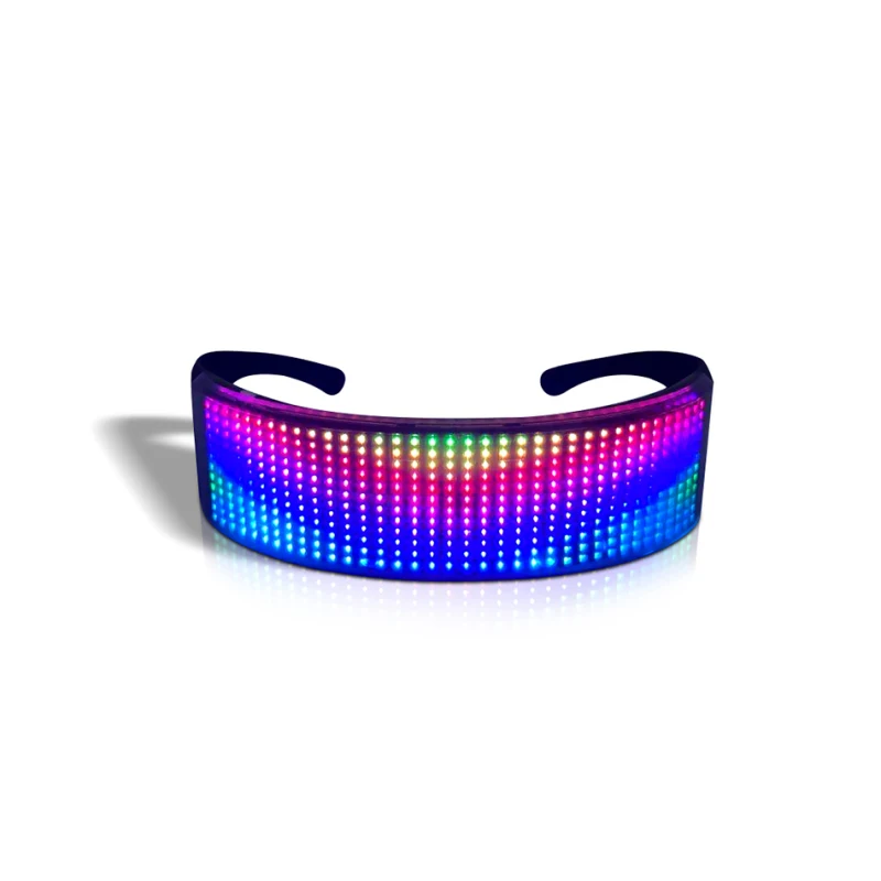 

TTLIFE Magic Bluetooth Led Party Glasses APP Control Shield Luminous Glasses USB Charge DIY Quick Flash Led Shining Glasses