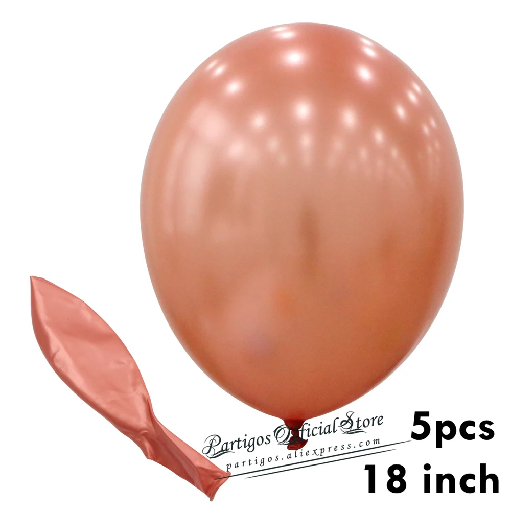 5pcs 18inch 1 компл. 4D розовое золото свадебные украшения, воздушные шары из фольги металлические блестящие звезды глобусы День Рождения Декор поставки баллоны с гелием - Цвет: 5pcs 18inch