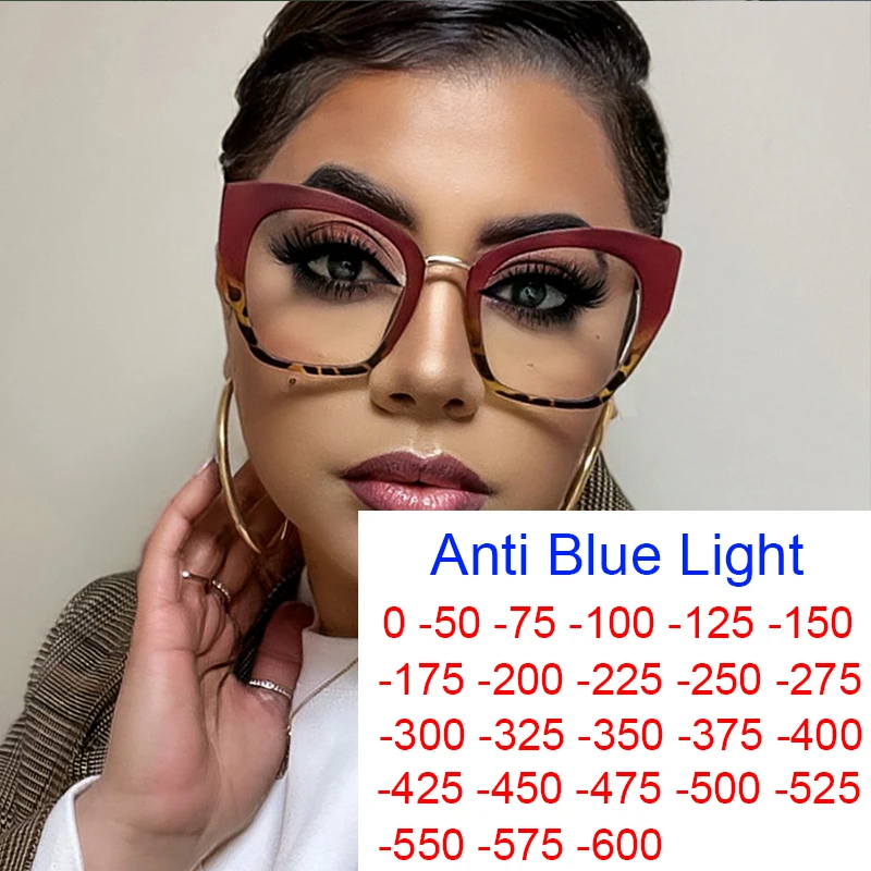 2021 Модные анти голубой светильник близорукость очки женские солнцезащитные