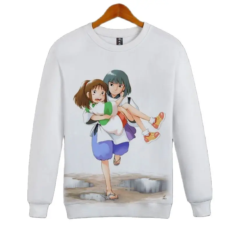 

Unsiex Аниме Косплей Spirited Away Огино чихиро Nigihayami Kohakunushi O Шея Толстовка Пуловер