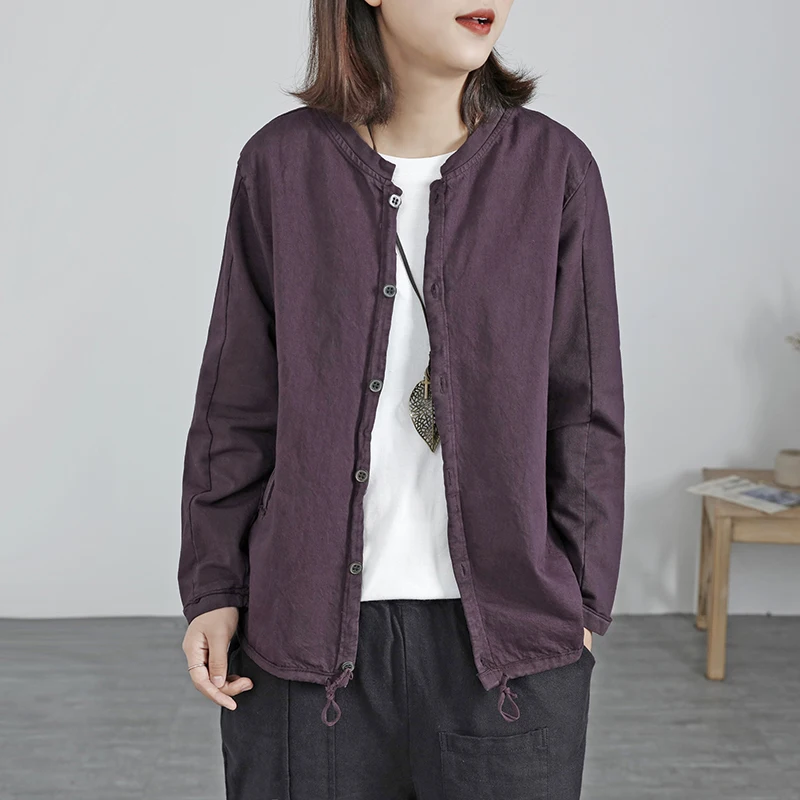 Cotton Women Jacket Original 2019 Spring Autumn Loose Thin Cardigan Long Sleeve Tops For | Женская одежда