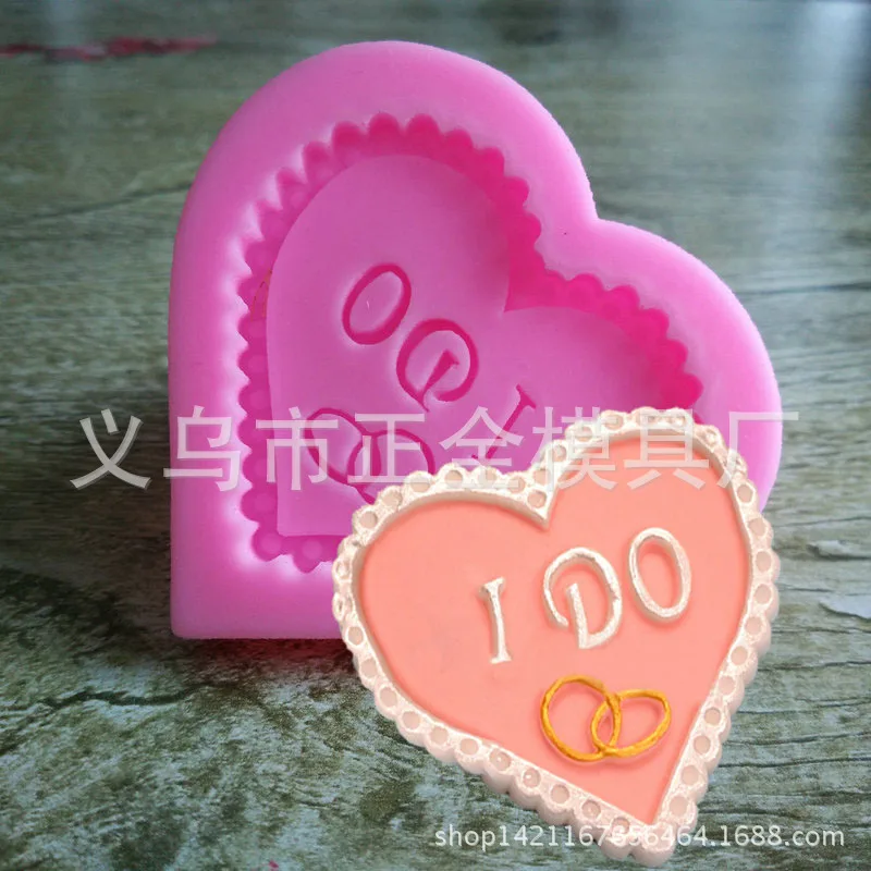 

Love Heart I Do Shape Silicone Mold For Fondant Chocolate Epoxy Sugarcraft Mould Pastry Cupcake Decorating Kitchen Accessories