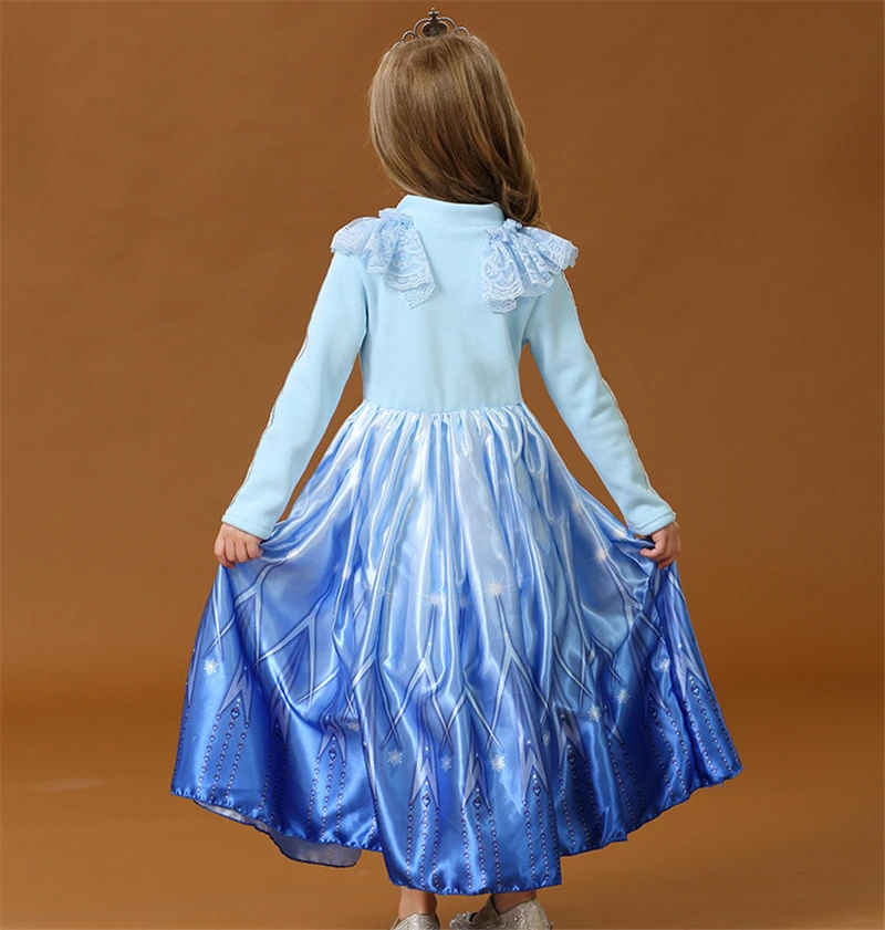 2020 платье для Хэллоуина Эльза 2 розово-голубое девочек детвечерние праздничный