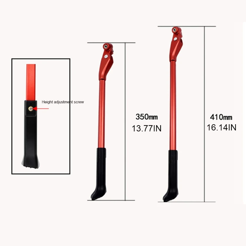 

Y1UC Bike Kickstand Adjustable Aluminium Alloy Bicycle Kickstand Bike Side Kickstand for 26" 27" 28" 29" Mountain Bike