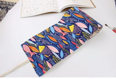 36/48/72 Holes Pencil Wrap Portable Canvas Roll Up Case Students Stationary Storage Bag Pouch For Painting Supplies | Дом и сад