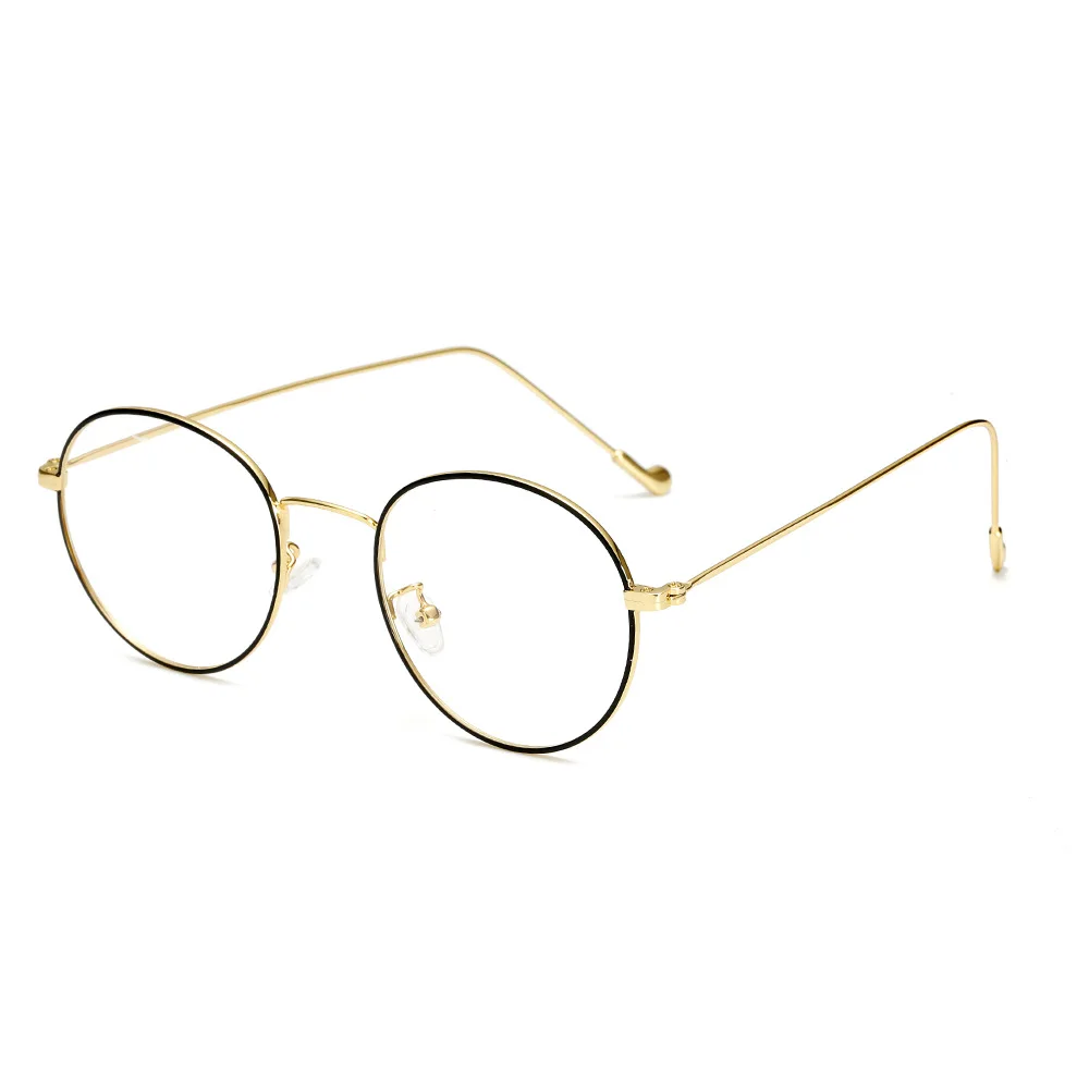 Новый ретро плоский световой микроскоп мужской и женский корейская версия круглые модные оправы очков для студентов-миопиков.