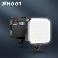 shoot 6000k mini led video camera light for dslr cam 2000mah rechargable led panel lamp photo video lighting for youtube tik tok
