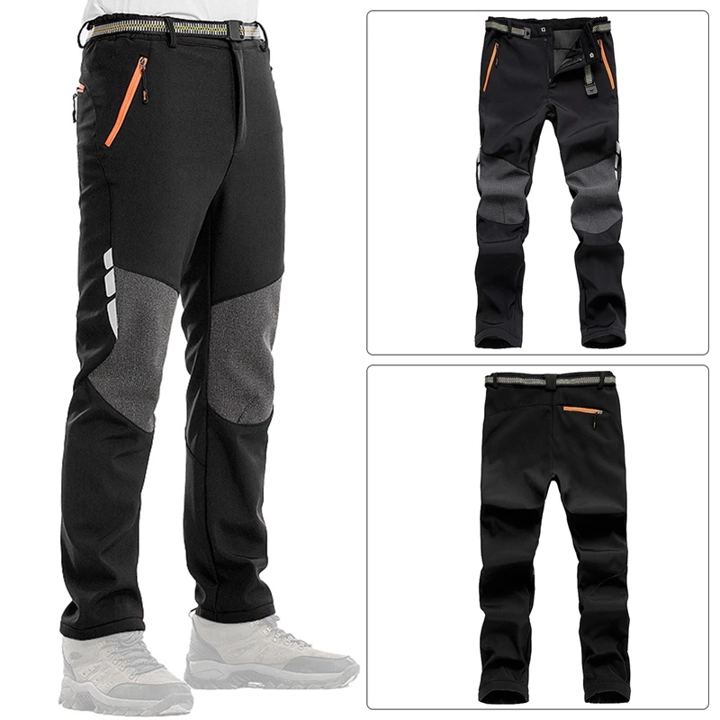 

Men's Outdoor Sports Autumn And Winter Plus Velvet Thickening Warm And Windproof Mountaineering Fishing Trousers