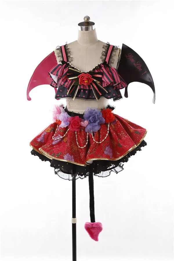 Love live Rin Hoshizora Little Devil Awaken Cosplay Costume demon Dress Halloween dress for women A | Тематическая одежда и
