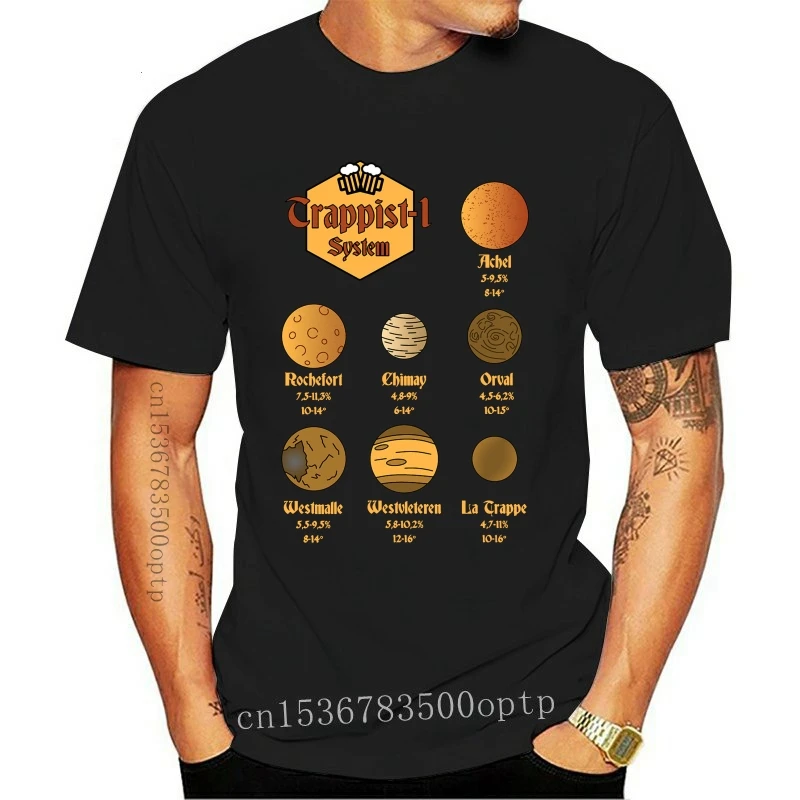 

New Trappist Beer T Shirt Big Size S-5xl Trend Graphic Summer Style Homme Cotton Fashion Printed Shirt