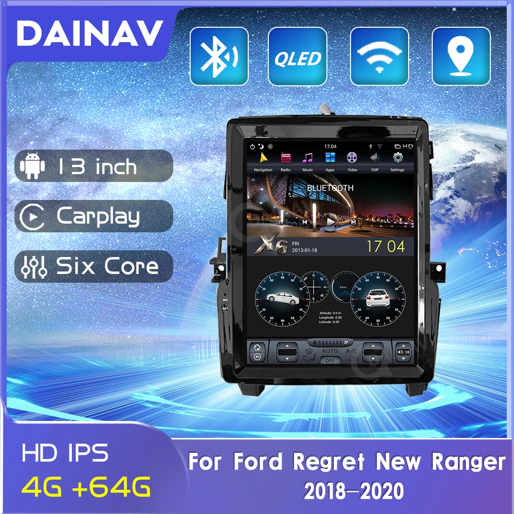 

13 inch PX6 2 Din Android Car Radio For Ford Regret New Ranger 2018-2020 Car Autoradio GPS Navigation Multimedia DVD player
