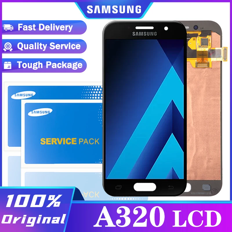 100% оригинальный 4 7 ''жк-дисплей для SAMSUNG Galaxy A3 2017 A320 A320F сенсорный экран