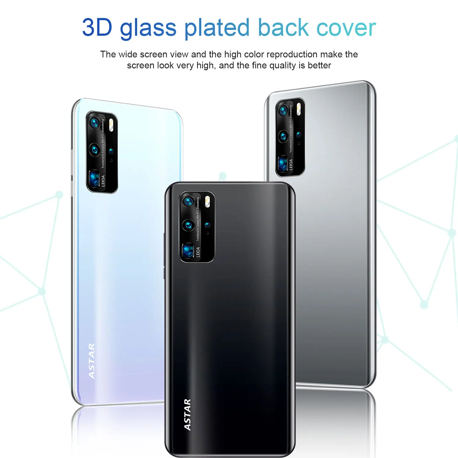 

Newest P40 Pro Smartphones 6.5" Full Screen 8 256GB Dual SIM Face Fingerprint Unlock 8+16MP Camera 5G Global Version Telephones