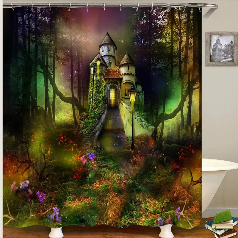 

Занавеска для душа forest house, водонепроницаемая занавеска для душа, Прямая поставка, занавеска для ванной из полиэстера