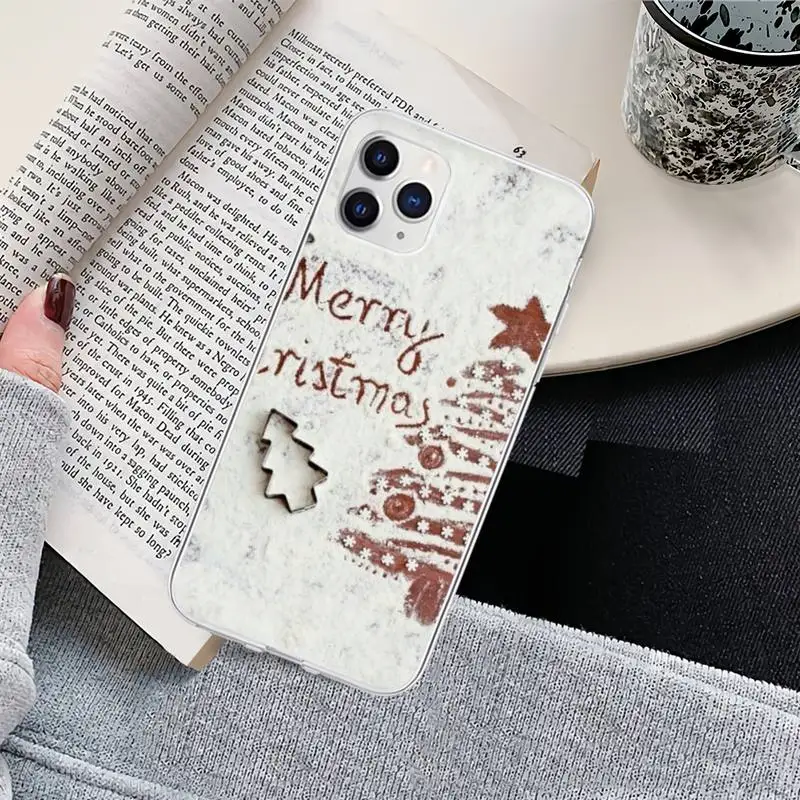 christmas new year deer phone case for iphone 12 11 pro max xs x xr 7 8 6 6s plus 5s se 2020 transparent cover free global shipping