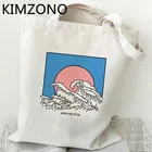 Сумка для покупок Vaporwave, многоразовая Джутовая сумка, Холщовая Сумка для покупок, сумка для покупок, сумки для покупок, экологичные сумки на заказ