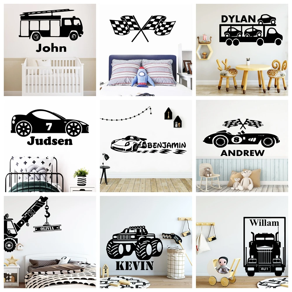 Горячая Распродажа Виниловая наклейка на стену с именем для спортивного