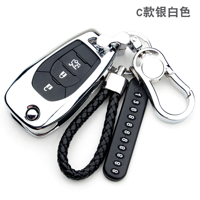 

Key cover car key case 2/3/4 Buttons Remote Flip Key Fob Shell Case for Chevrolet Cruze Aveo 2014-2018 Galvanized Alloy