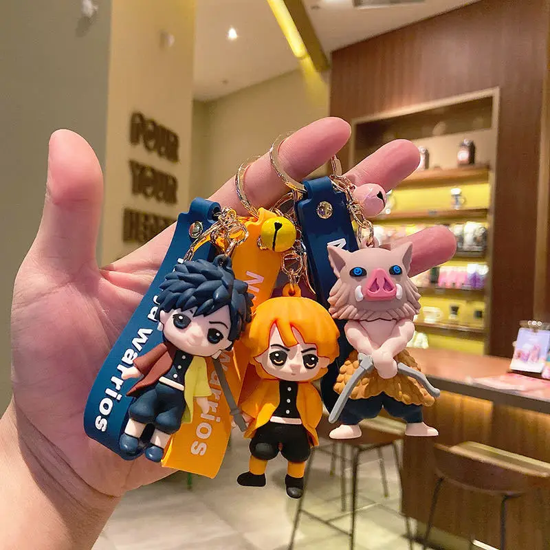 

Cartoon Cute Demon Slayer Keychain Creative Cartoon Handmade Silicone Doll Pendant Key chain Birthday Gift