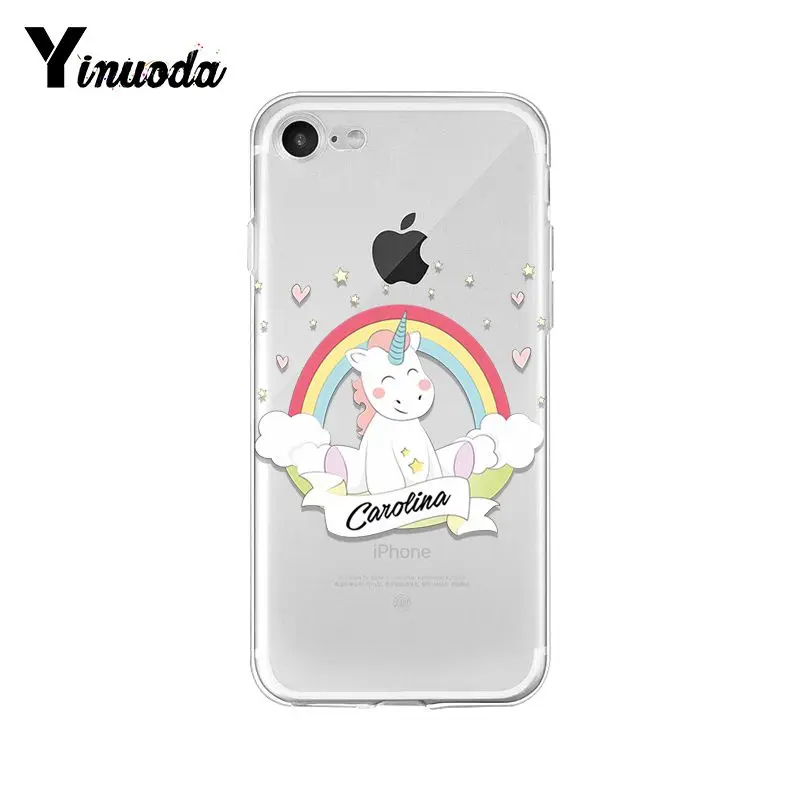 Yinuoda Rainbow Unicorn DIY Printing Drawing Phone Case Cover for iPhone 5 5Sx 6 7 7plus 8 8Plus X XS MAX XR 11 pro max | Мобильные