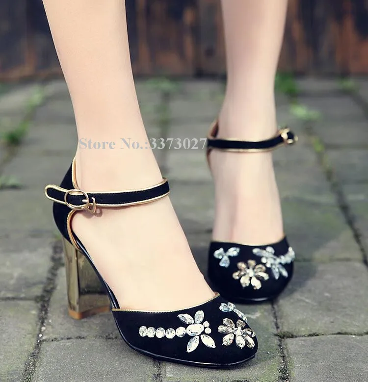 Новинка Бархатные женские босоножки на каблуках Цвет желтый синий Модный