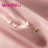 tiny small stud earrings for women girls kids students 925 sterling silver lovely heart flower rabbit jewelry pendientes hot new
