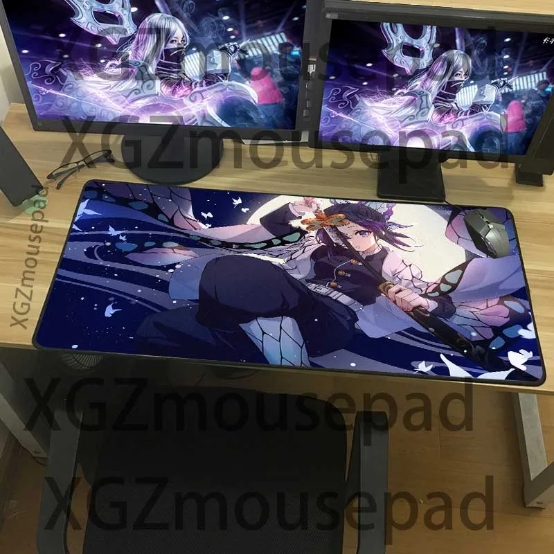 XGZ популярный аниме Demon Slayer Kimetsu No Yaiba большой коврик для мыши черный компьютерного