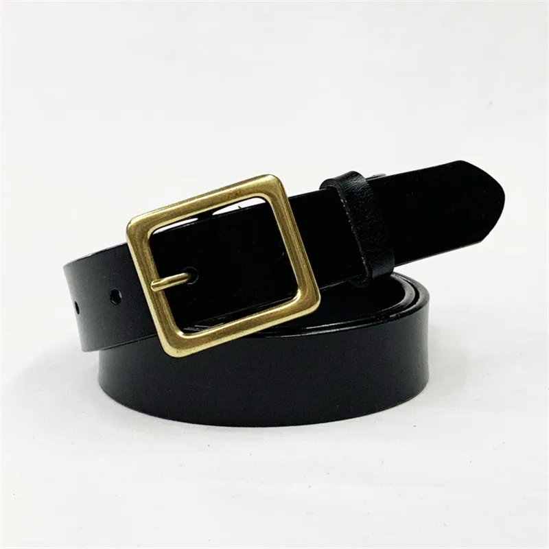Fashion Classic Women Belt Genuine Leather Gold Pin Buckle Belts For Female Jeans Dress Casual Luxury Strap Cowhide Belt