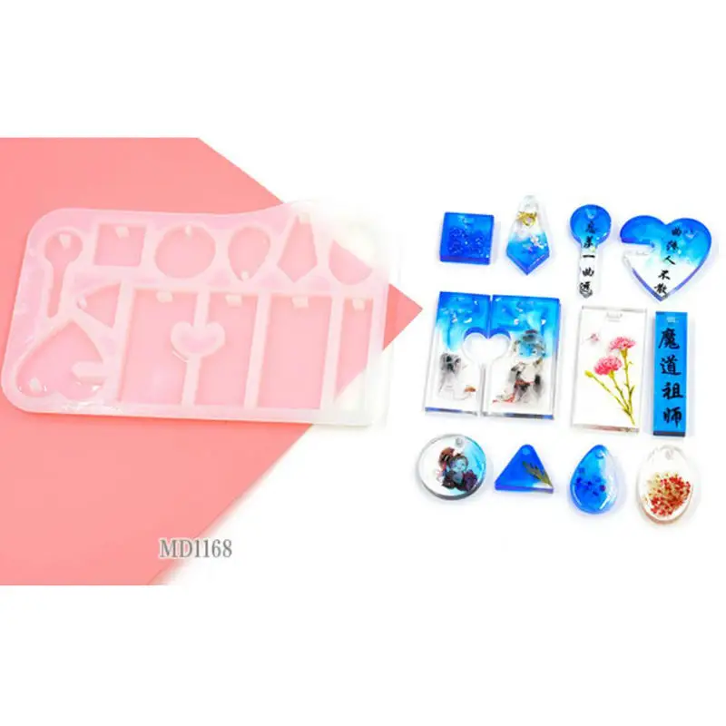 Силиконовые формы для карточек из эпоксидной смолы DIY высушенные цветы ювелирные