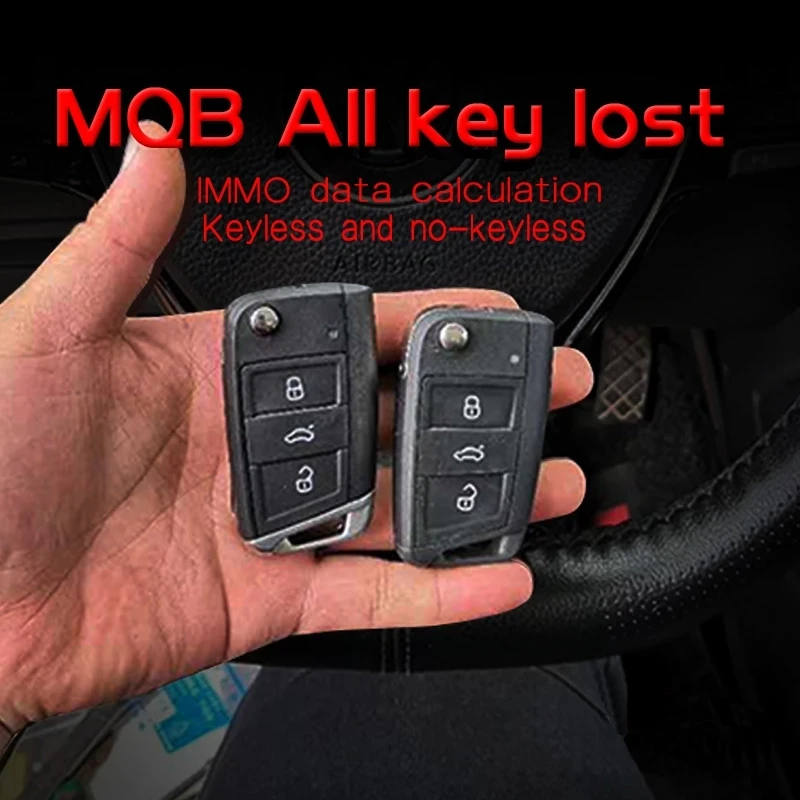 

Key programming MQB all key lost keyless and no keyless IMMO data calculation service ---- xhorse vvdi2 key programmer necessary