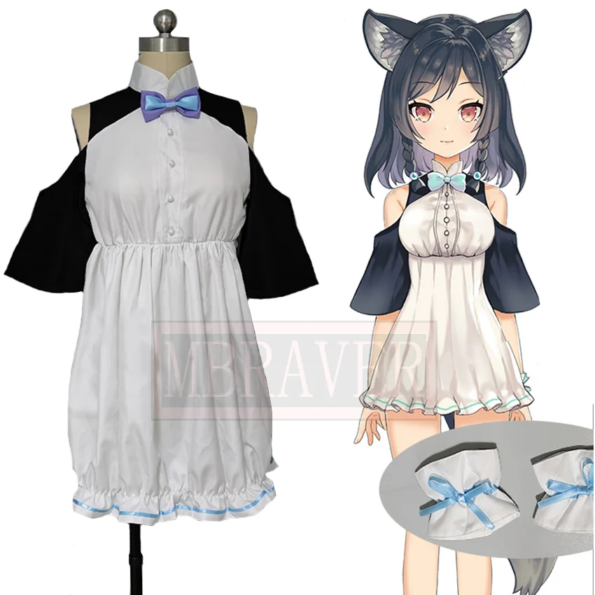 Повседневное платье VTuber Hololive Linglan Lily, костюм для косплея, униформа на Хэллоуин, Рождество, вечеринку, на заказ, любого размера Повседневное платье VTuber Hololive Linglan Lily, костюм для косплея, униформа на Хэллоуин, Рождество, вечеринку, на заказ, любого размера