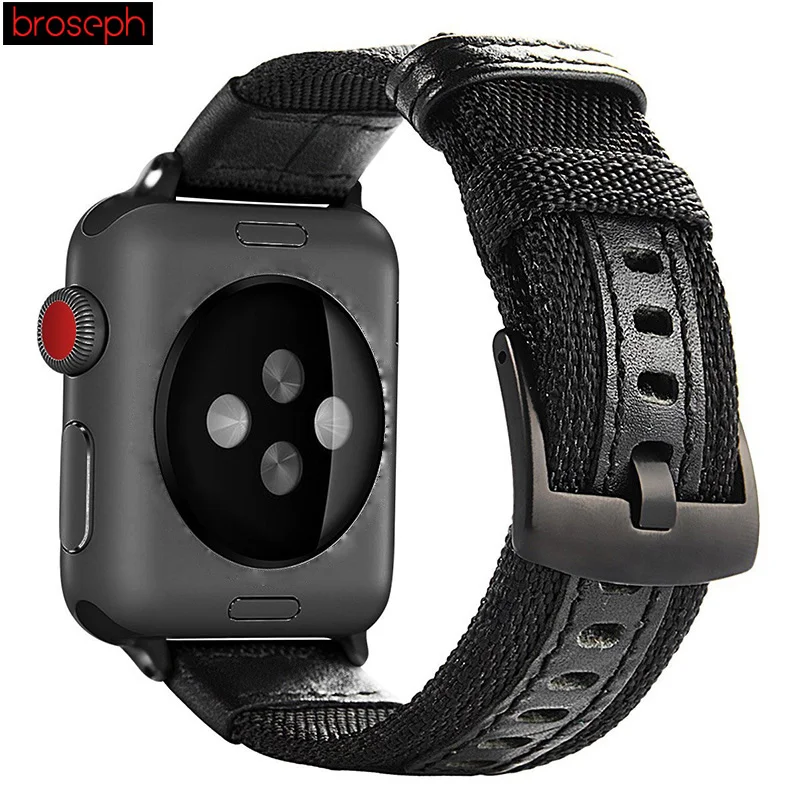 Ремешок для часов Apple Watch 38 мм 42 мм 40 мм 44 мм армейский зеленый нейлоновый ремешок для часов iwatch серии 4 3 2 браслет на пояс