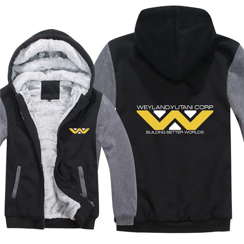 

2020 new Weyland Yutani Corp Hoodies Building Better Worlds Pullover Wool Liner Weyland Yutani Sweatshirts