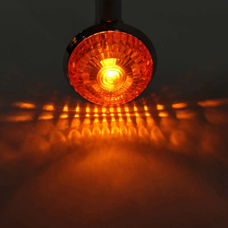 Мотоциклетные янтарные круглые поворотники светящиеся мигалки световые линзы