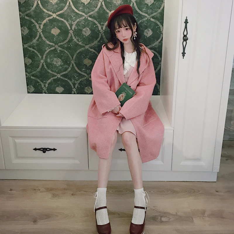 Женская шуба с капюшоном Bobon21 креативная верхняя одежда из овечьей шерсти