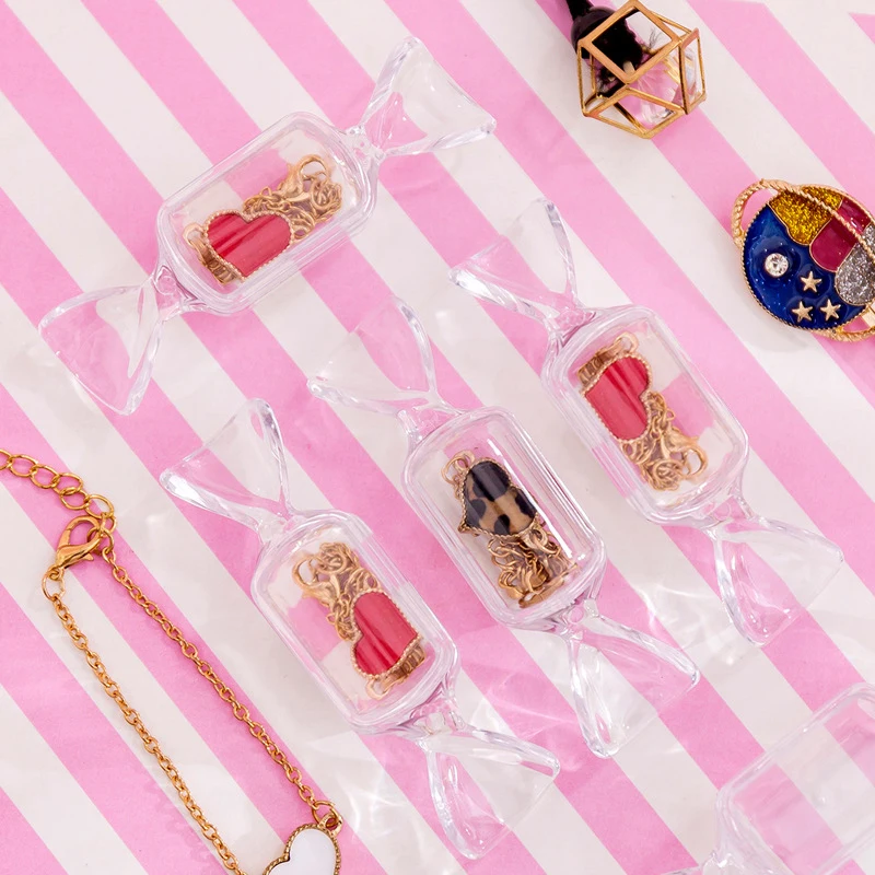 Коробка для хранения косметики в форме конфет портативные мини серьги