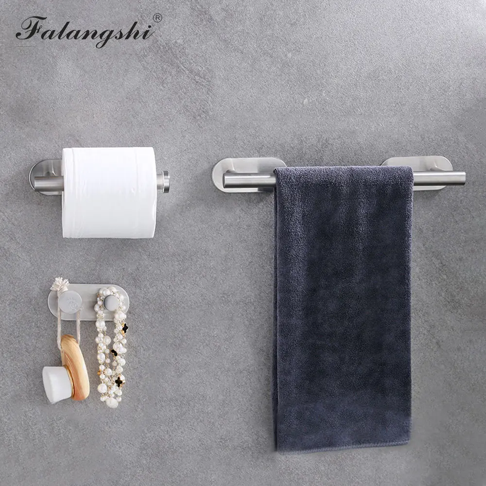 Bathroom Hardware Set Robe Hook Roll Paper Holder Single Tow