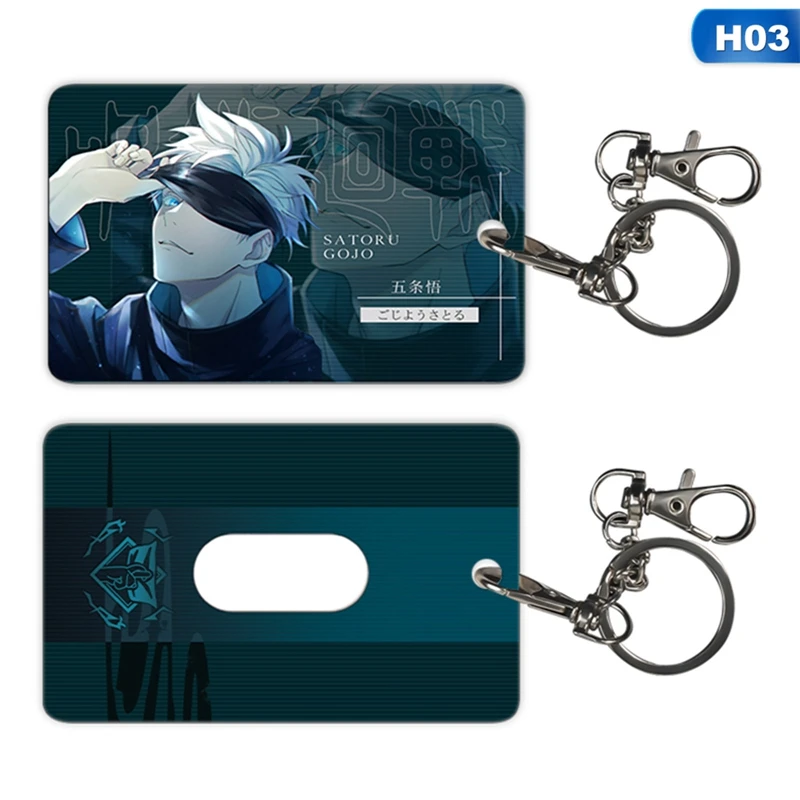 

Anime Jujutsu Kaisen Student ID Bus Bank Credit Card Holder Keychain Card Case Protective Cover Box Keyring Decor Cosplay Gift