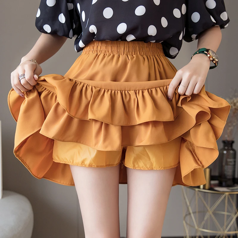 Юбка-трапеция Женская с оборками летняя | одежда