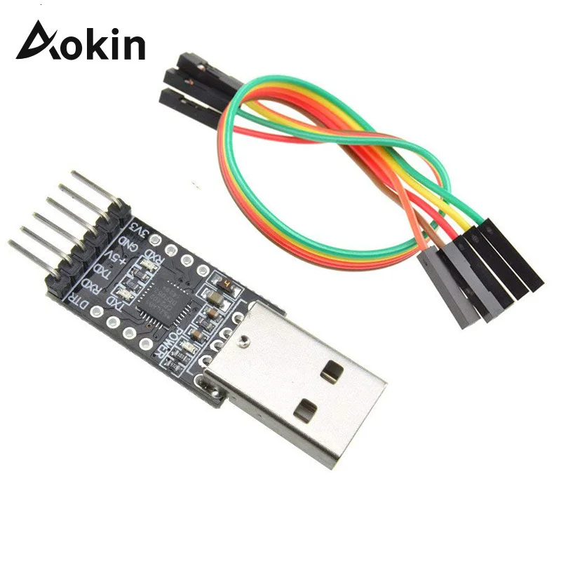 Cp2102 Usb 2 0 к Uart Ttl 6-Контактный Модуль последовательный конвертер с Dupont кабели