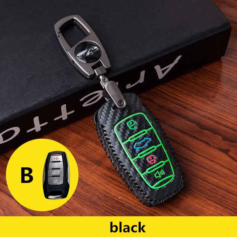 B-black Световой кожаный чехол для автомобильных ключей, чехол для Защитные чехлы для сидений, сшитые специально для Great Wall Haval купе H7 H8 H9 GMW H6 C50 H6 купе H7 H9 H1 H2 2011- автомобильные аксессуары - Название цвета: B-black