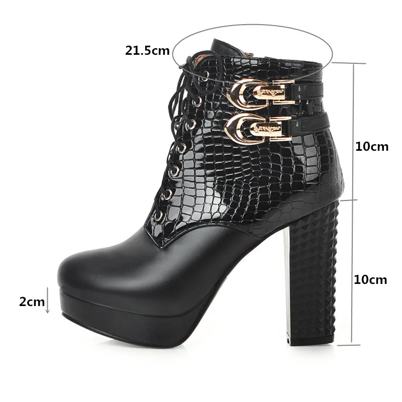 Женские ботильоны в стиле панк YMECHIC белые черные розовые ботинки клетку с камнями