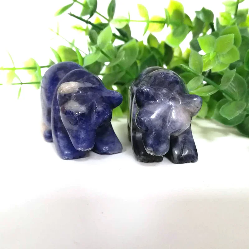 

Высококачественное украшение из натурального кальдалитового медведя, ручная работа, фигурка из хрустальных пальмовых камней для подарка или коллекции